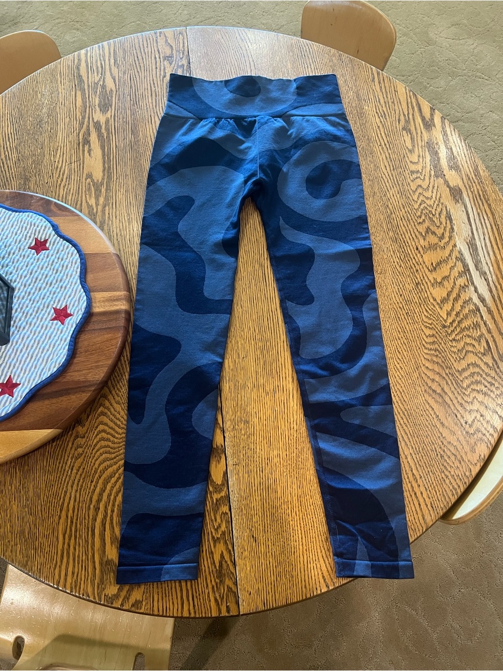 Fabletics Navy Blue Camo Leggings